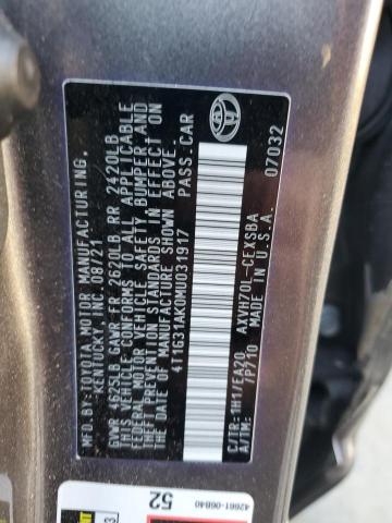 2021 TOYOTA CAMRY SE #3285785662