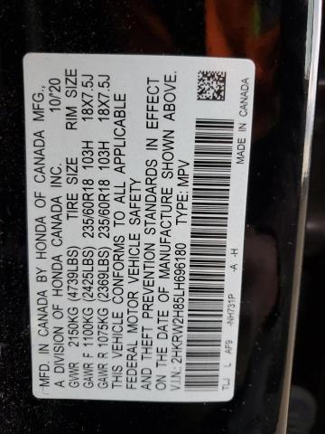 2020 HONDA CR-V EXL #3305301300