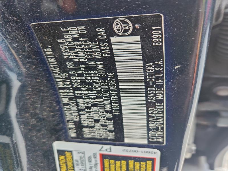 2015 TOYOTA CAMRY LE #3301751362