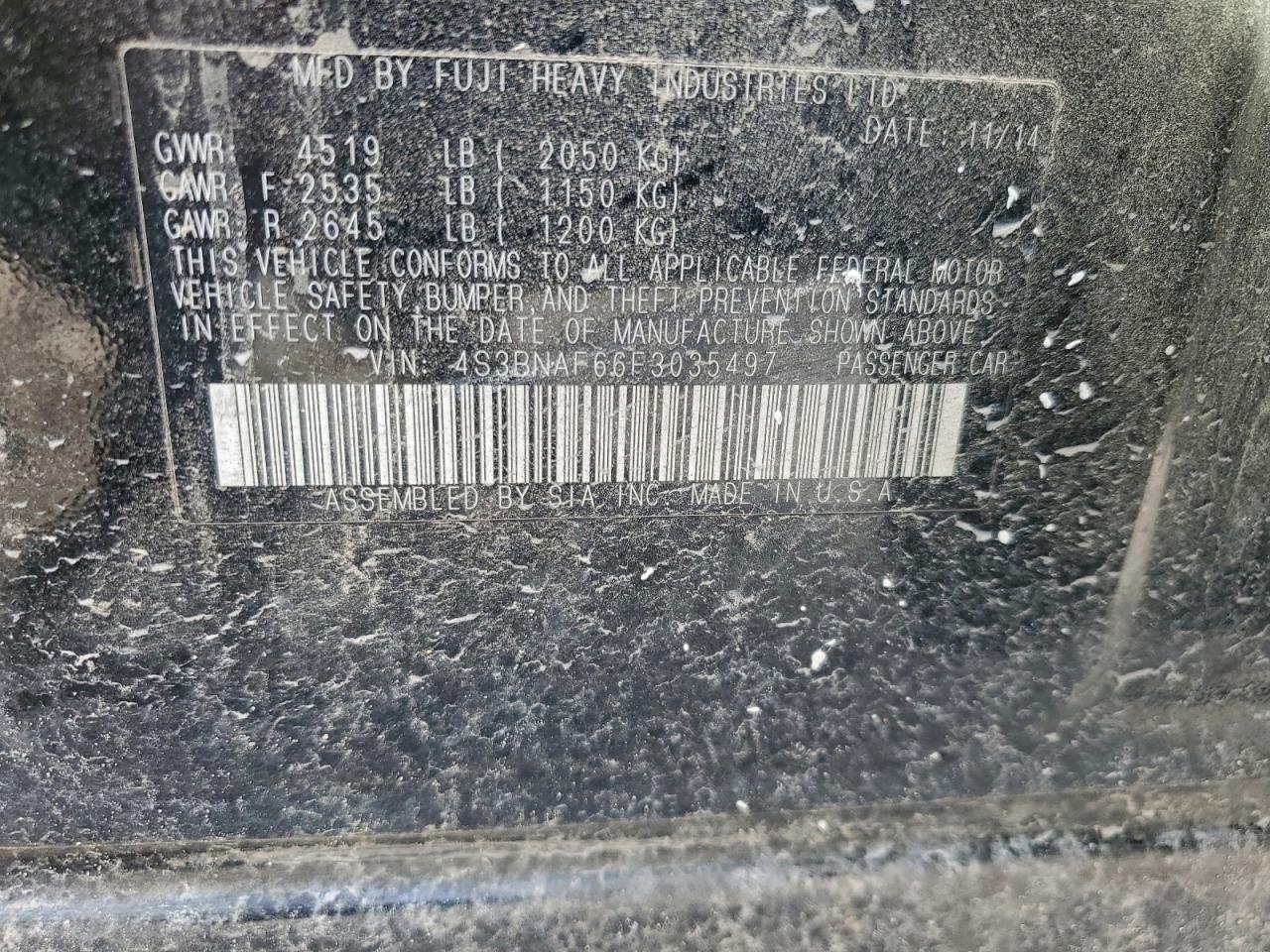 SUBARU LEGACY 2.5I PREMIUM