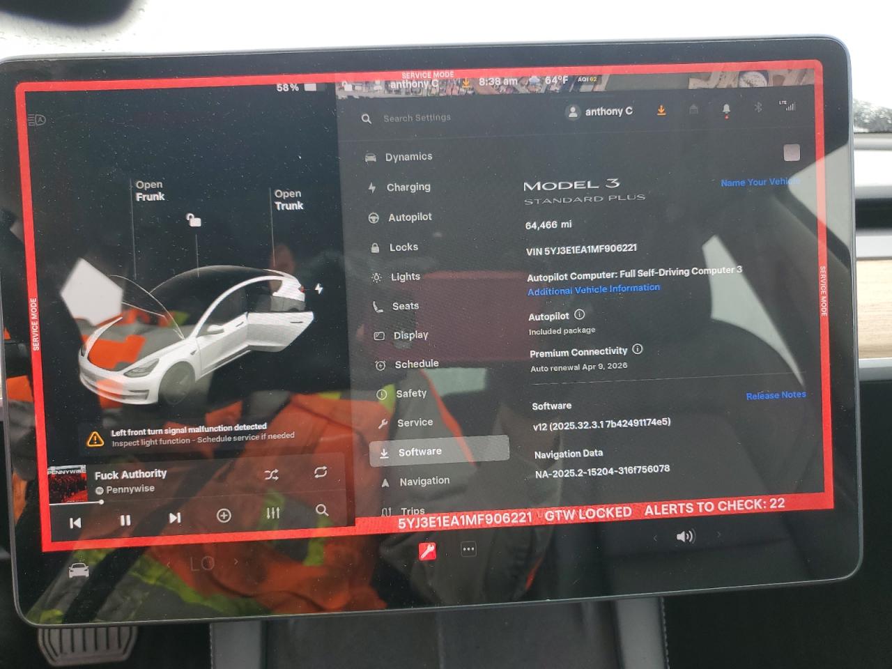 Lot #3302893911 2021 TESLA MODEL 3