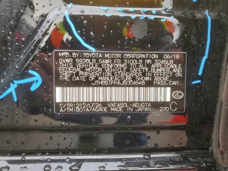 2018 LEXUS LS 500 BAS #3316154327