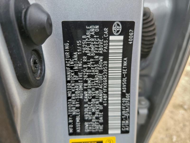 2016 TOYOTA CAMRY LE #3311504234