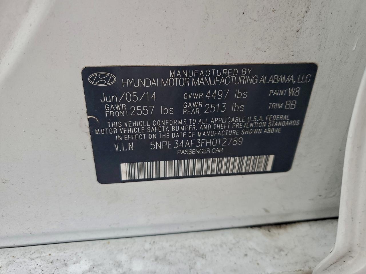 Lot #3301809332 2015 HYUNDAI SONATA SPO