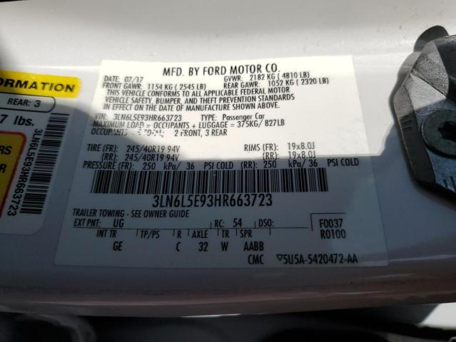 2017 LINCOLN MKZ RESERV 3LN6L5E93HR663723