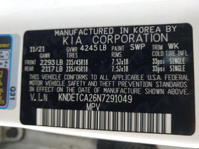 2022 KIA SELTOS SX #3285903562