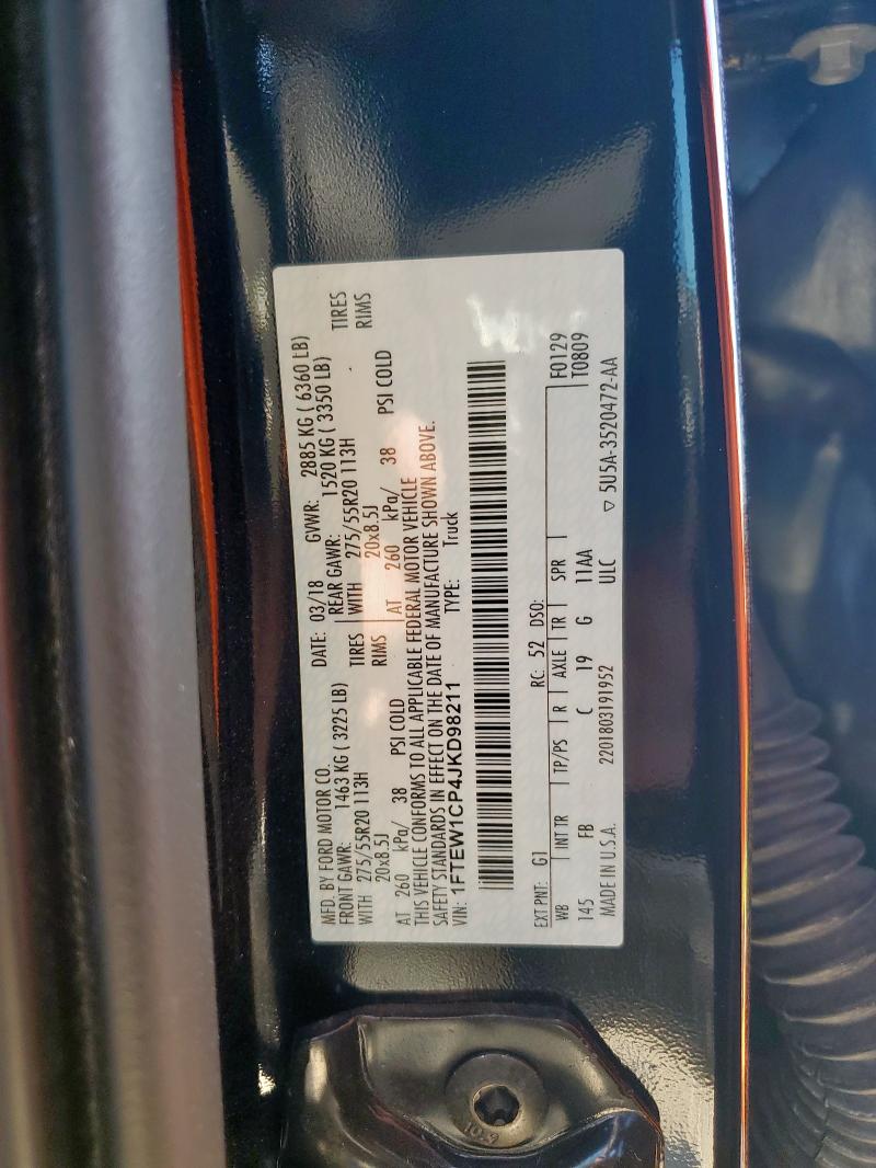 2018 FORD F150 SUPER - 1FTEW1CP4JKD98211