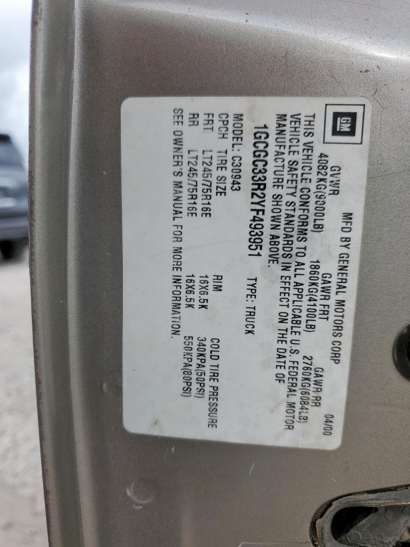 2000 CHEVROLET GMT-400 C3 #3297178863