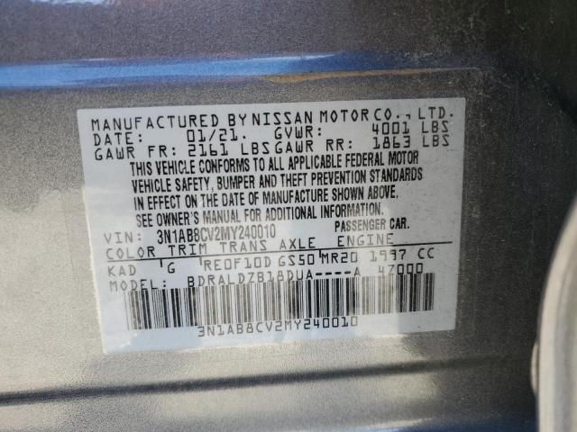 2021 NISSAN SENTRA SV - 3N1AB8CV2MY240010