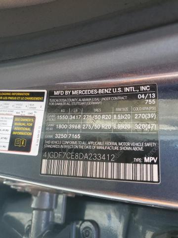 2013 MERCEDES-BENZ GL 450 4MA #3302145122