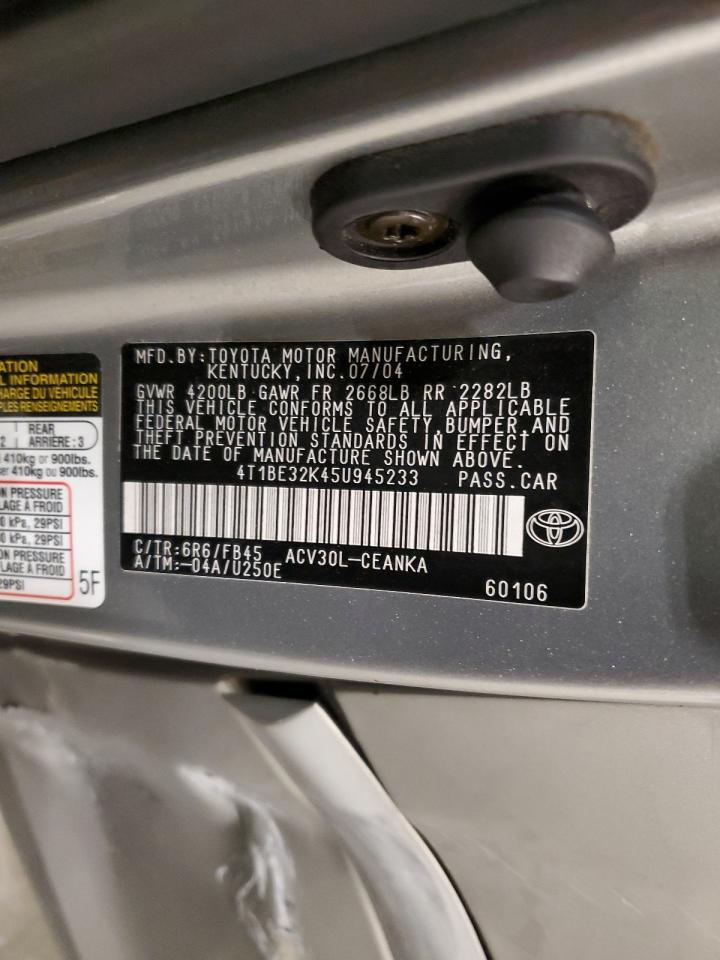 Lot #3280462148 2005 TOYOTA CAMRY LE