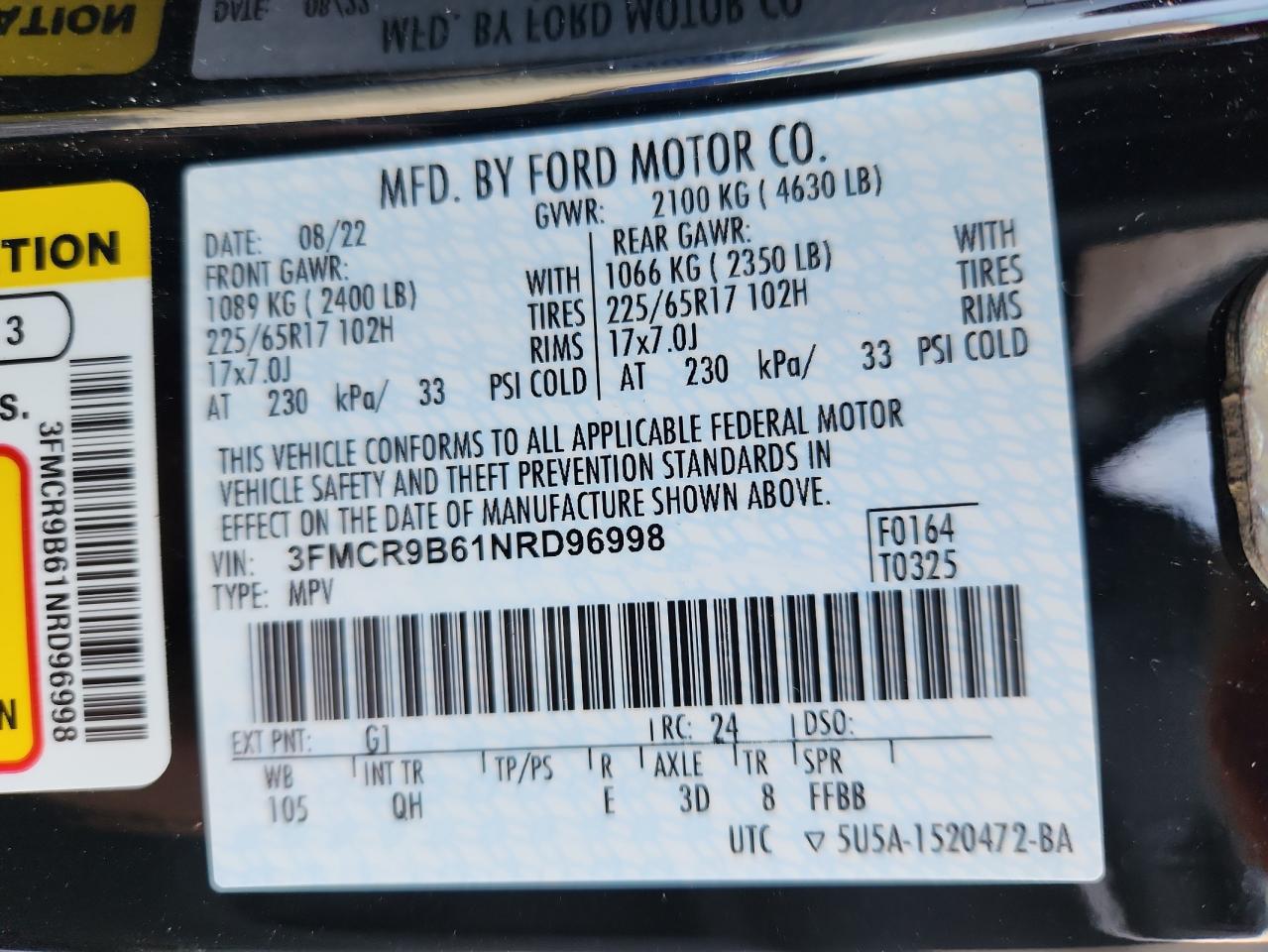 FORD BRONCO SPORT BIG BEND