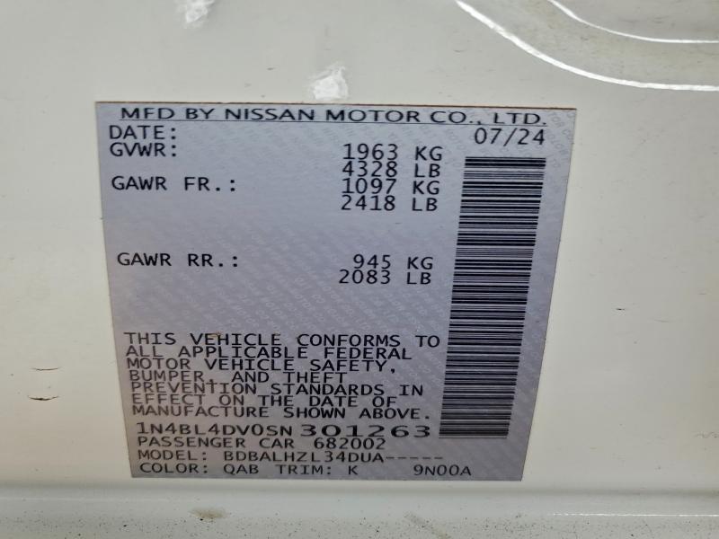 2025 NISSAN ALTIMA SV #3297933794