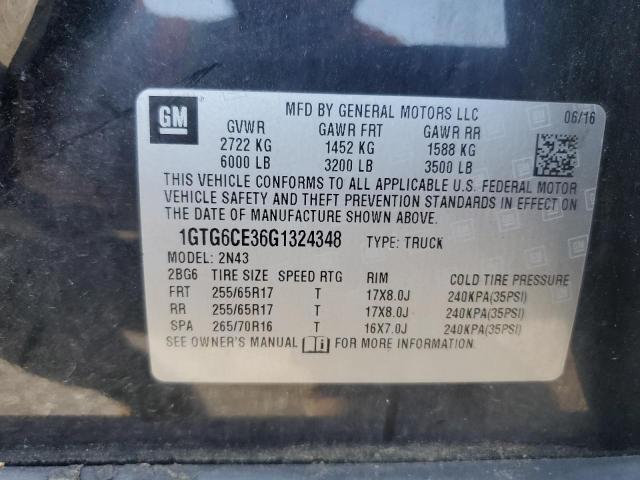 2016 GMC CANYON SLE - 1GTG6CE36G1324348