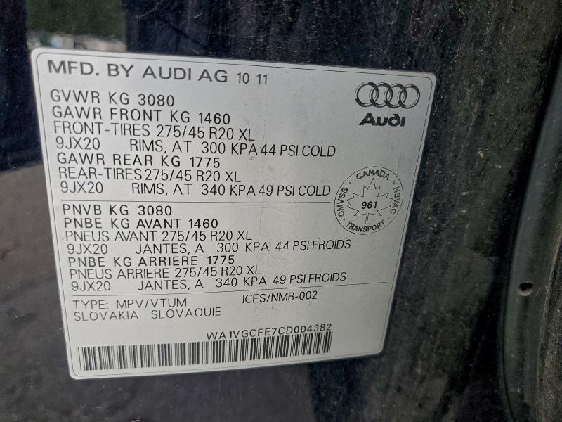 2012 AUDI Q7 PRESTIG #3296246410