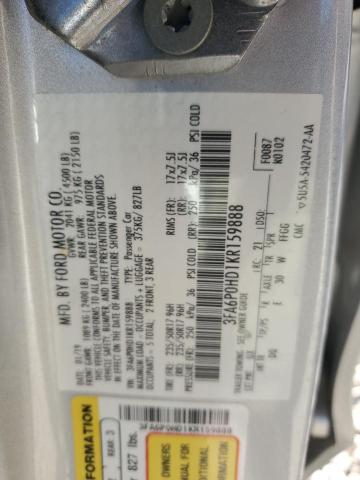 2019 FORD FUSION SE #3301663630