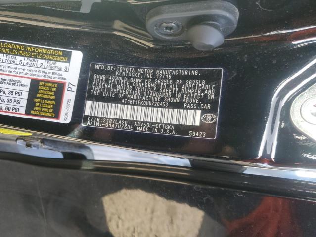 2017 TOYOTA CAMRY LE #3294440520