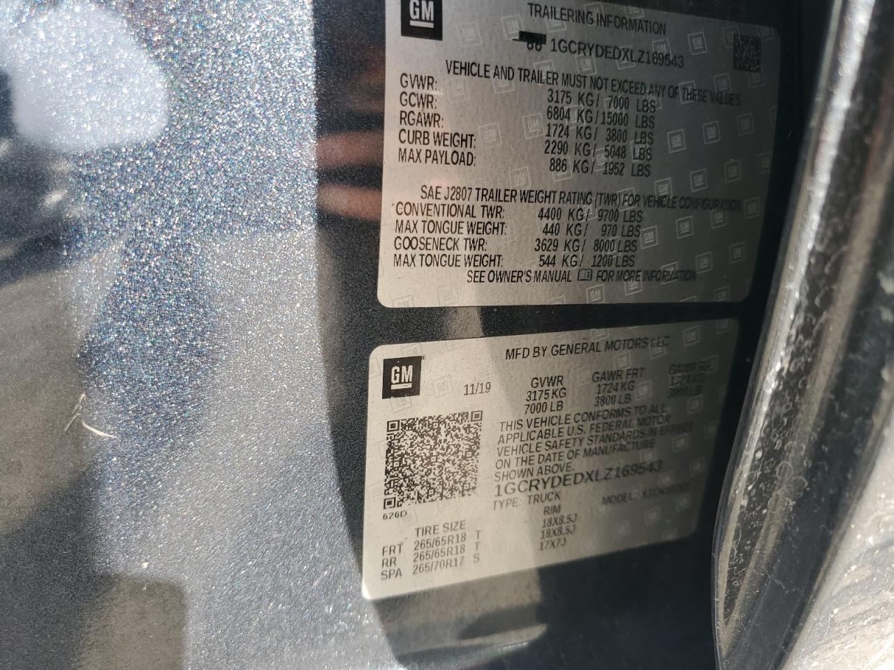 Lot #3309649943 2020 CHEVROLET SILVERADO