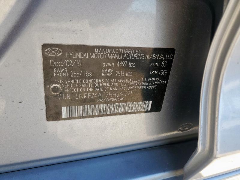 2017 HYUNDAI SONATA SE #3296385691