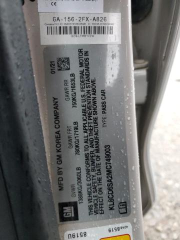 2021 CHEVROLET SPARK 1LT #3309445005