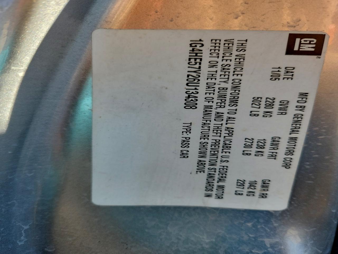 Lot #3304621437 2006 BUICK LUCERNE CX