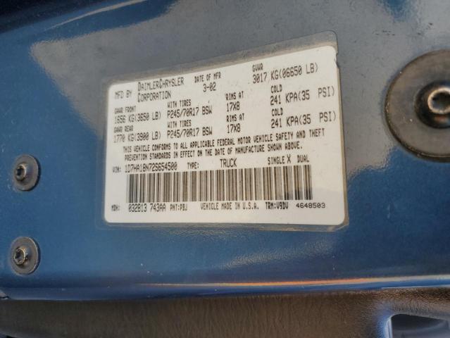 2002 DODGE RAM 1500 #3290181254