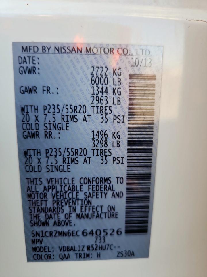 Lot #3311610228 2014 NISSAN PATHFINDER