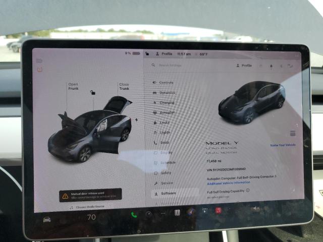 2021 TESLA MODEL Y - 5YJYGDEE3MF069640