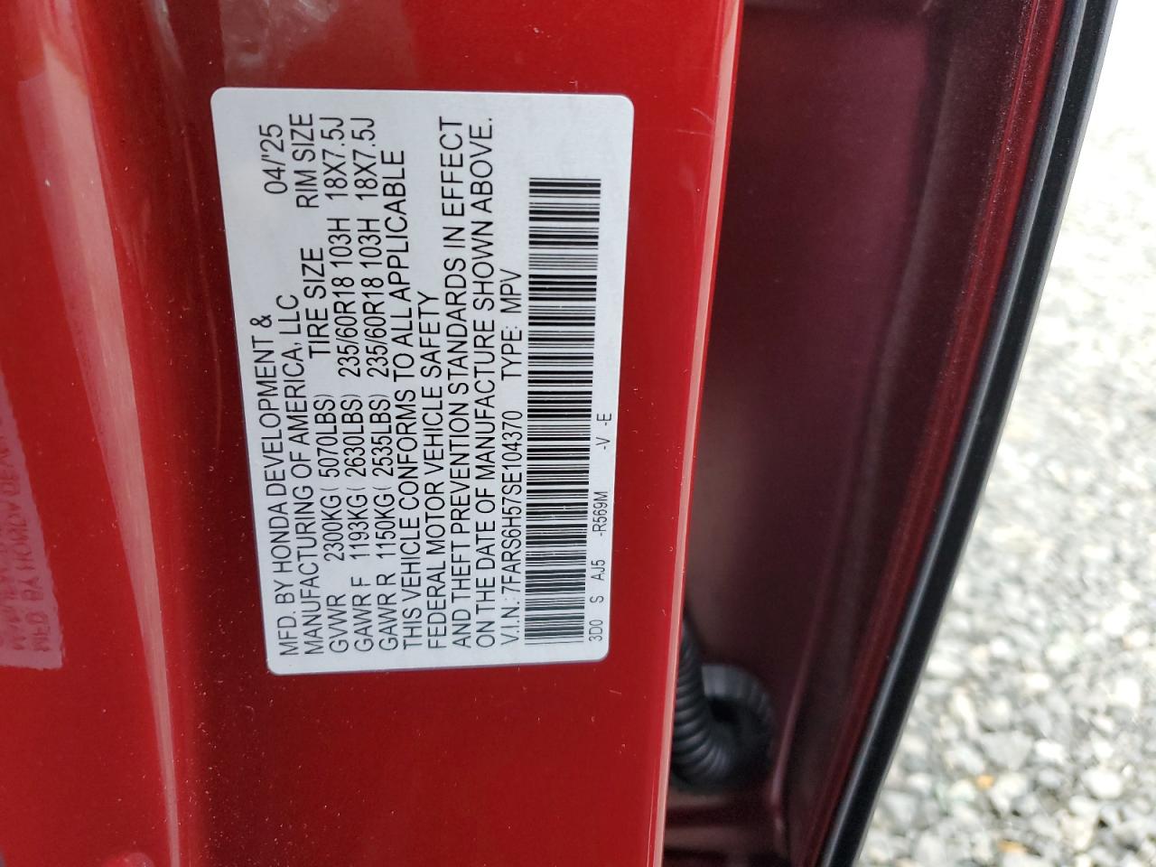 Lot #3304148527 2025 HONDA CR-V SPORT