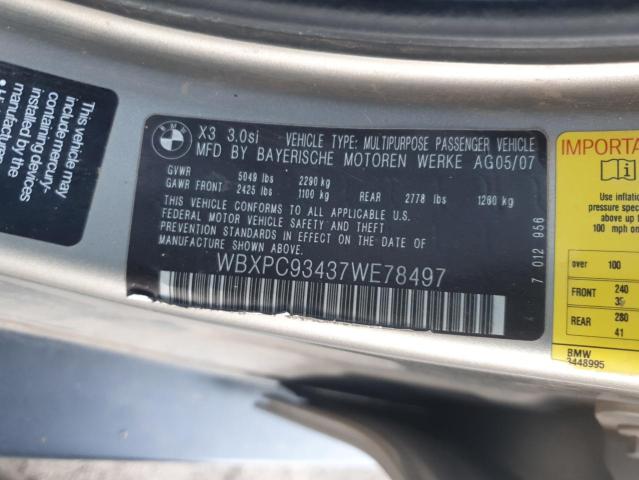 2007 BMW X3 3.0SI #3297453211