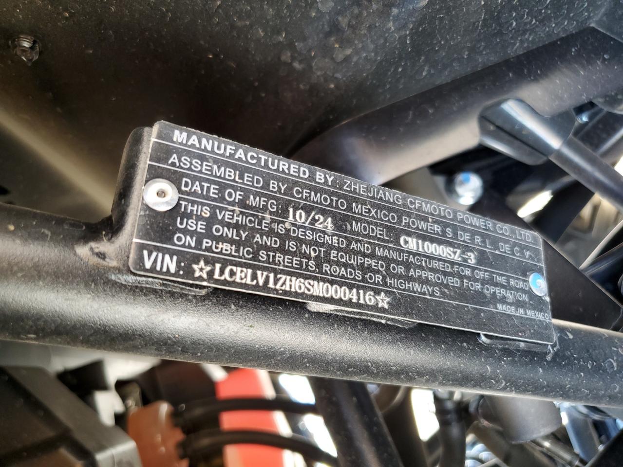 Lot #3298083172 2025 CF MOTO ZFORCE 950