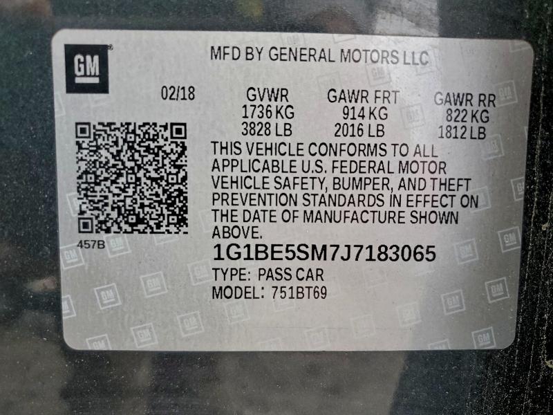 2018 CHEVROLET CRUZE LT #3302760356