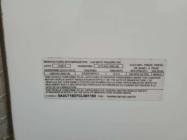 2012 CARM TRAILER #3296295486