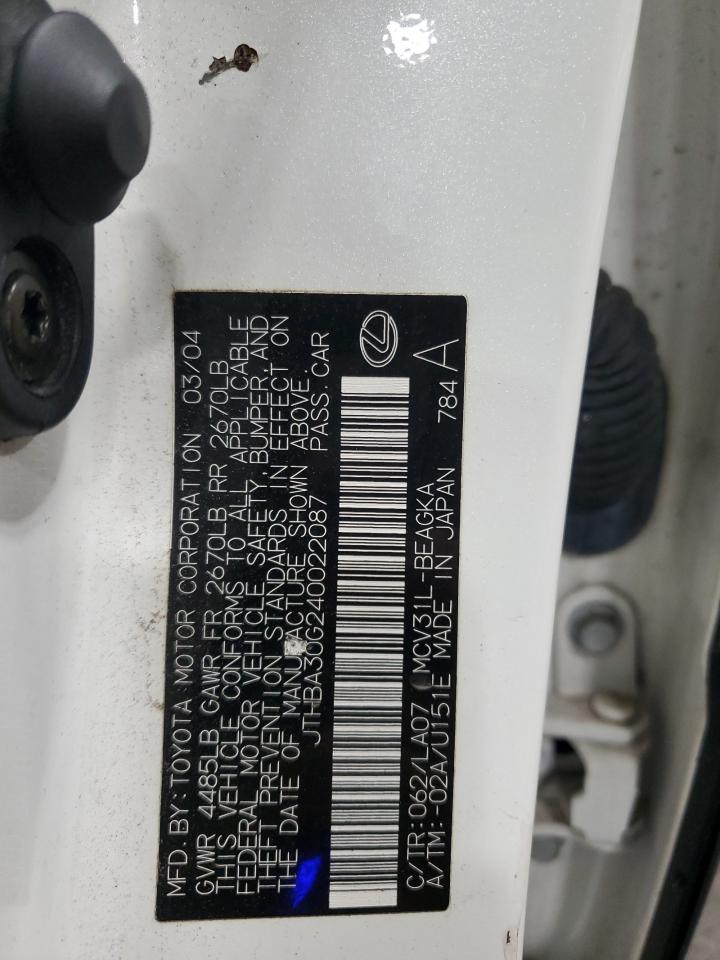 Lot #3283989873 2004 LEXUS ES 330