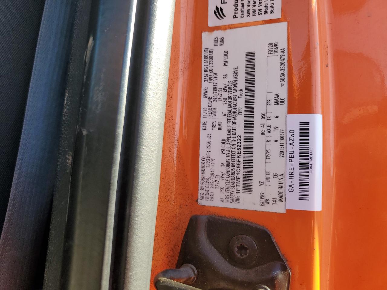 Lot #3290345795 2015 FORD F150