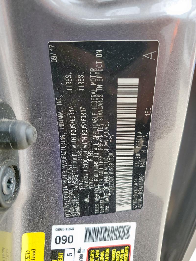 2017 TOYOTA SIENNA #3291210972