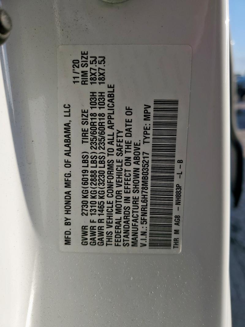 2021 HONDA ODYSSEY EX #3304004650