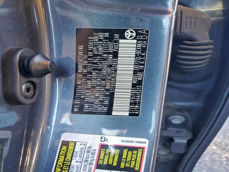 2014 TOYOTA COROLLA L #3297454223