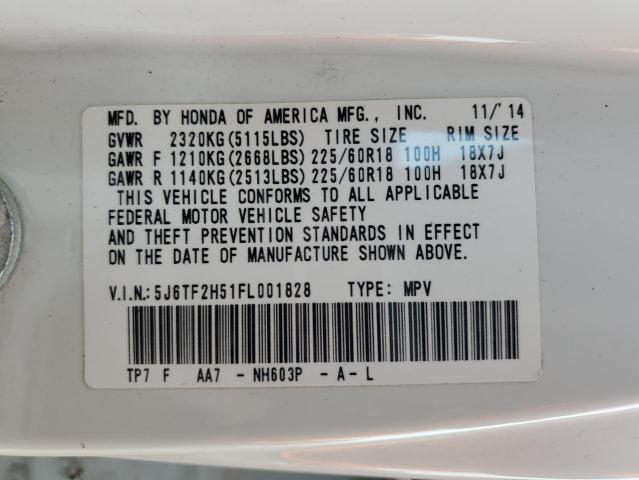 2015 HONDA CROSSTOUR - 5J6TF2H51FL001828