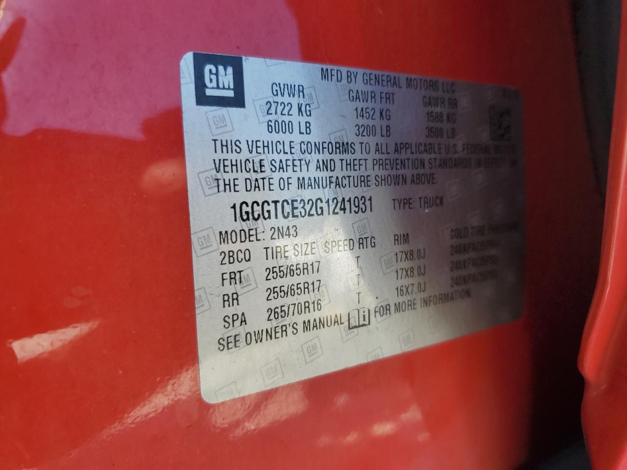 CHEVROLET COLORADO LT