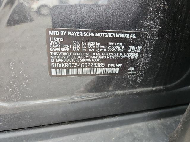 2016 BMW X5 XDRIVE3 - 5UXKR0C54G0P28385