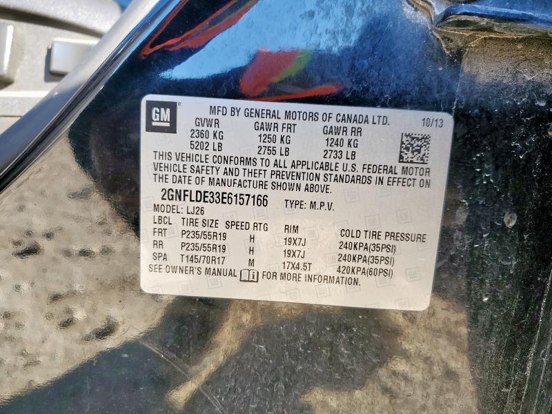 2014 CHEVROLET EQUINOX LT - 2GNFLDE33E6157166