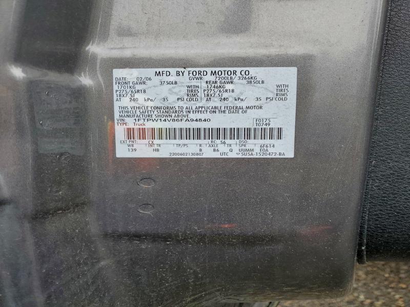 2006 FORD F150 SUPER #3297243389