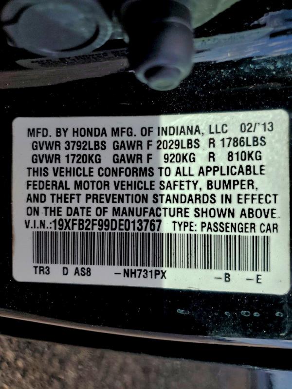 2013 HONDA CIVIC EXL #3317793121