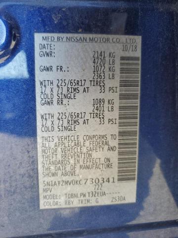 2019 NISSAN ROGUE S #3302948638