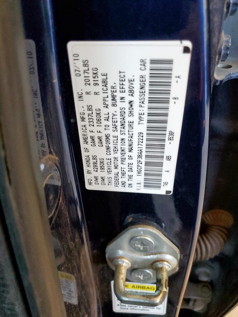 2010 HONDA ACCORD LX #3305342303