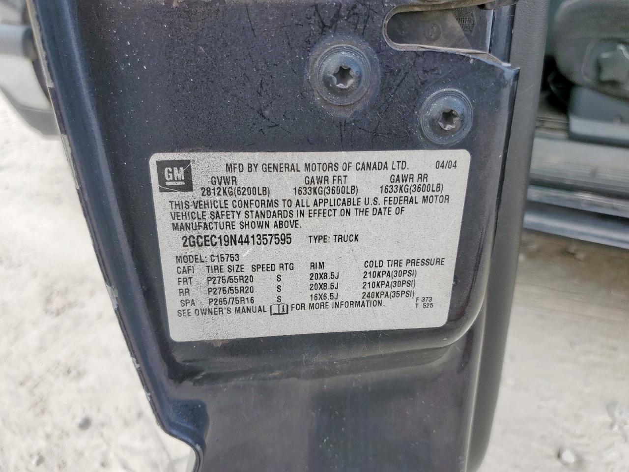 Lot #3292614641 2004 CHEVROLET SILVER1500