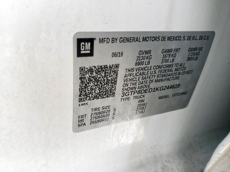 2019 GMC SIERRA C15 #3302934651