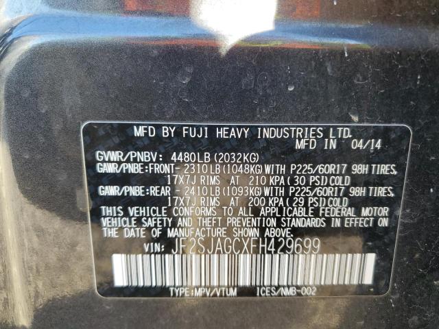 2015 SUBARU FORESTER 2 - JF2SJAGCXFH429699