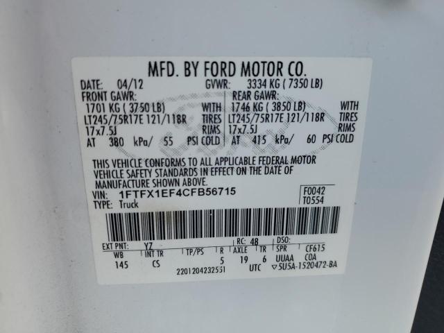 2012 FORD F150 SUPER - 1FTFX1EF4CFB56715